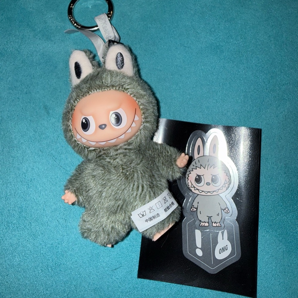 Labubu Mini - SECRET- Plush Monster Keychain - Sage Green
